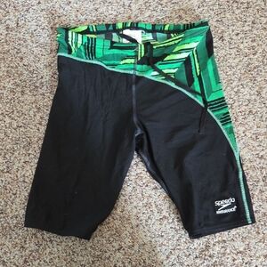 Speedo Endurance Green and Black Swimwear